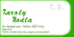 karoly modla business card